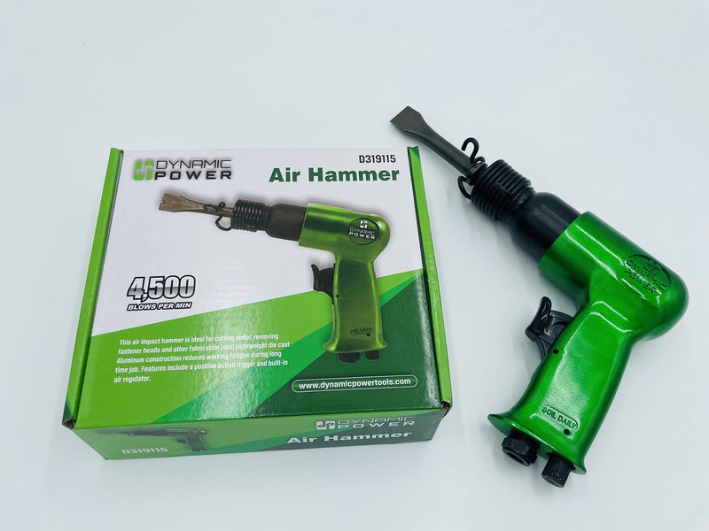 DYNAMIC POWER Short Barrel Air Hammer Kit with 4-Chisels, Alloyed steel barrel and heat-treated piston, 4500 bpm D319115-SA - Image 2